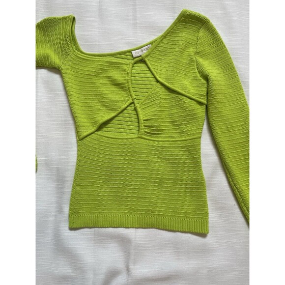 Ronny Kobo Flay Cut-Out Crochet Knit Top Sz Sm New W\O Tag - Picture 7 of 11